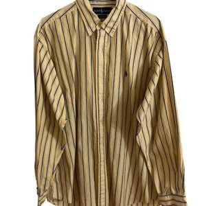 Polo Ralph Lauren Oxford Men's Blake Large Yellow Long Sleeve Button Down Shirt